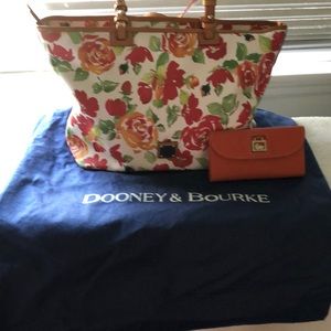 Dooney and Bourke tote and matching wallet.
